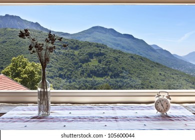 Picture Window, Rural Home Interior