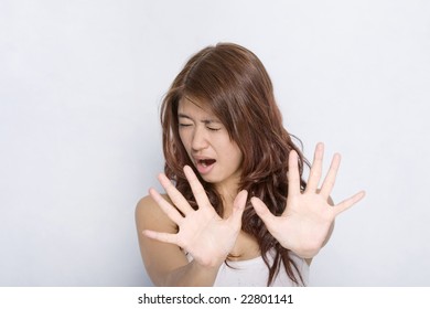 Picture of young model with face expression