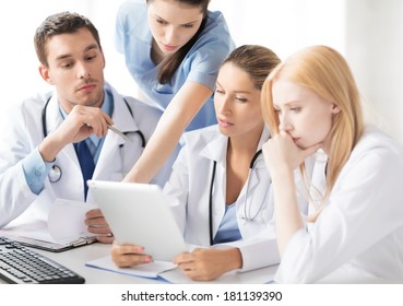 Picture Of Young Team Or Group Of Doctors Working