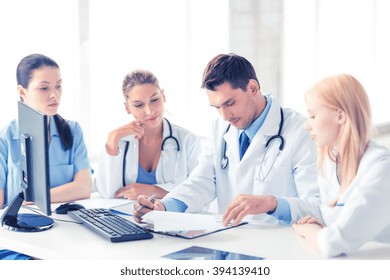 Picture Of Young Team Or Group Of Doctors Working