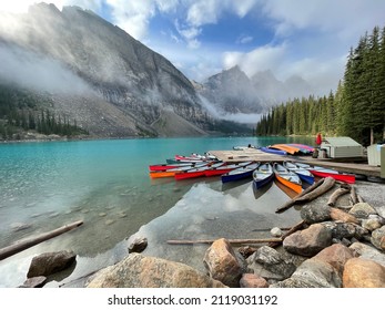 Picture-perfect Moraine Lake in Banff National Park, Alberta Canada is an absolute living in the dream destination.