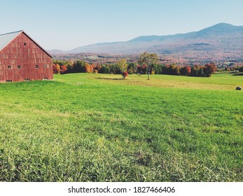 Picturesque Autumn Country Side Farm