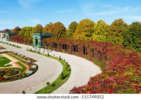 Picturesque autumnal park