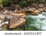 Picturesque Babinda Boulders and creek, Queensland, Australia. Babinda is a rural town situated 60 km south of Cairns.