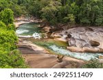Picturesque Babinda Boulders and creek, Queensland, Australia. Babinda is a rural town situated 60 km south of Cairns.