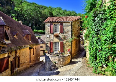 Picturesque Corner Of The Beautiful Dordogne Village Of Beynac, France