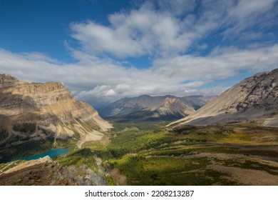 Picturesque Mountain View In The Canadian Rockies In Summer Season