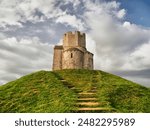 Picturesque old church of st Nicholas from 11th century on the top of the small hill, located near Nin, Croatia      