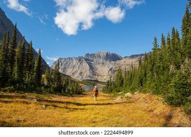 Picturesque rocky peaks of the Glacier National Park, Montana, USA. Autumn season. Beautiful natural landscapes. - Powered by Shutterstock