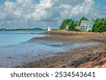 Picturesque seascapes along the Victoria waterfront promenade in Chalottetown, Prince Edward Island, Canada