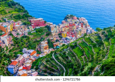 Picturesque town of Manarola, in the province of La Spezia, Liguria, Italy