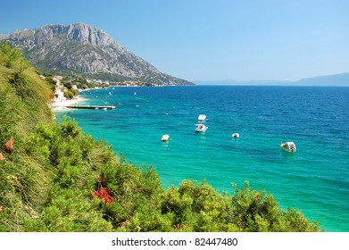 Picturesque View Of Adriatic Coast Of Dalmatia In Gradac, Croatia