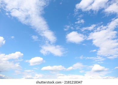 Picturesque view of blue sky with fluffy clouds - Shutterstock ID 2181218347