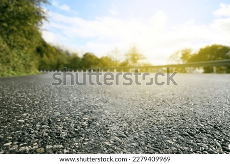 Picturesque view of empty asphalt road, closeup