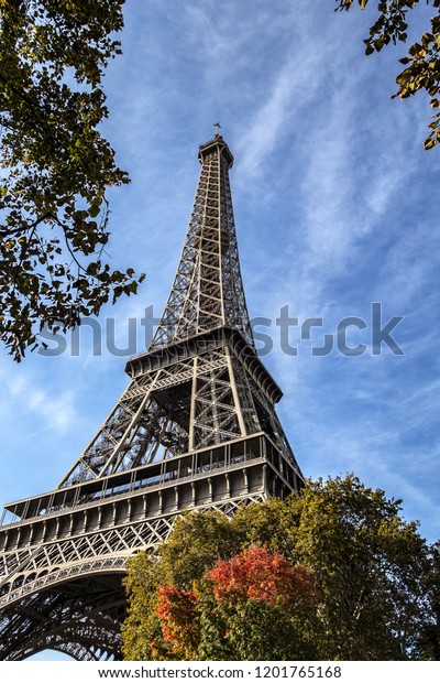 Picturesque View Famous Eiffel Tower Tallest Stock Photo