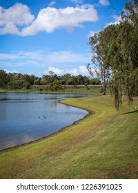 A Picturesque View Of Lake Samsonvale From Bullocky Rest In Queensland, Australia. 