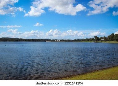 A Picturesque View Of Lake Samsonvale From Bullocky Rest In Queensland, Australia. 