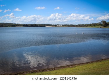 A Picturesque View Of Lake Samsonvale From Bullocky Rest In Queensland, Australia. 