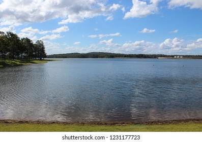 A Picturesque View Of Lake Samsonvale From Bullocky Rest In Queensland, Australia. 