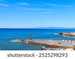 Picturesque view of Ligurian sea in Boccadasse, Genoa, Italy