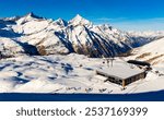 Picturesque view of winter ski resort Zermatt, Switzerland