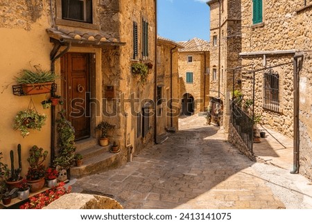 The picturesque village of Casale Marittimo, in the Province of Pisa, Tuscany, Italy