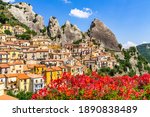 The picturesque village of Castelmezzano, part of the club “The most beautiful villages in Italy”, province of Potenza, Basilicata, Italy