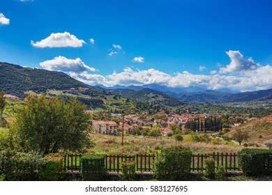 The Picturesque Village Of Kalavryta. It Is A Small Town And A Municipality In The Mountainous East - Central Part Of The Regional Unit Of Achaea, Peloponnese, Greece.