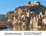 Picturesque village with medieval castle. Miravet, Tarragona. Catalunya, Spain