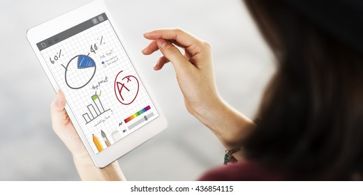 Pie Chart Graph Analysing Data Concept