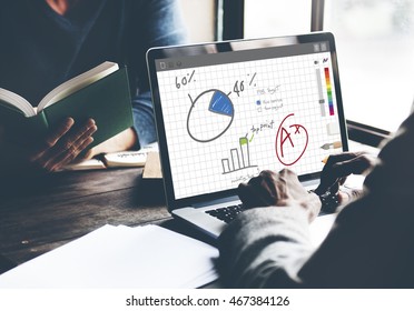 Pie Chart Graph Analysing Data Concept