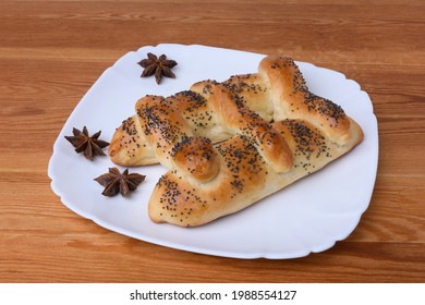 Pie In The Form Of A Ladder Sprinkled With Poppy Seeds Is Baked In Christianity For The Feast Of The Ascension