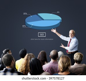 Pie Graph Analysis Statistics Report Concept