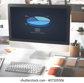 Pie Graph Analysis Statistics Report Concept