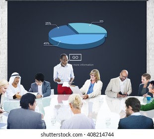 Pie Graph Analysis Statistics Report Concept