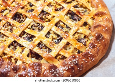 pie, tart, pasty. Home baking concept.  close-up - Shutterstock ID 2096550868