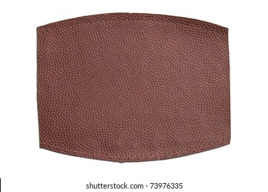 Piece Of American Football Texture Isolated On White.