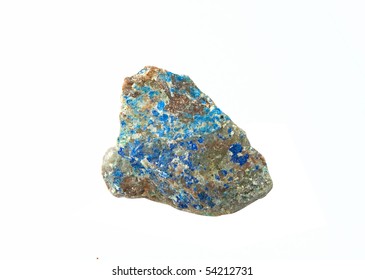 Piece of azurite isolated over white background - Shutterstock ID 54212731