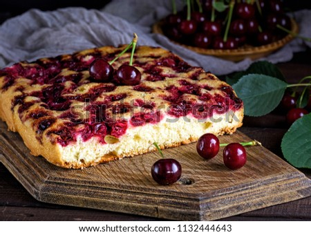 Similar – Foto Bild Kuchen mit Kirschen