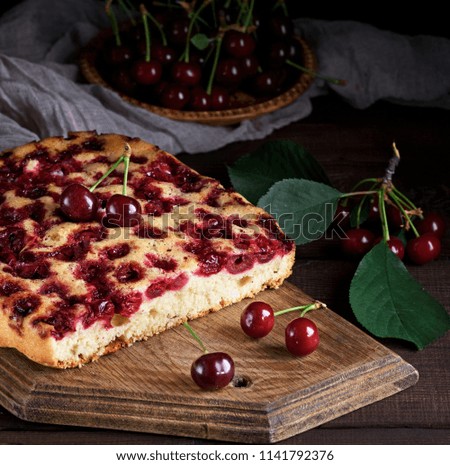 Similar – Foto Bild Kuchen mit Kirschen