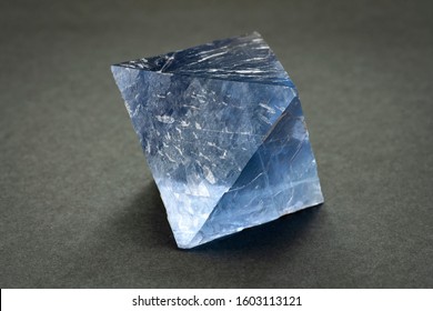 Piece of blue Fluorite mineral from Seilles, Belgique. Also called fluorspar, the mineral is form of calcium fluoride. It belongs to the halide minerals. It crystallizes in isometric cubic habit.