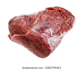 piece of boneless meat - beef shoulder clod isolated on white background