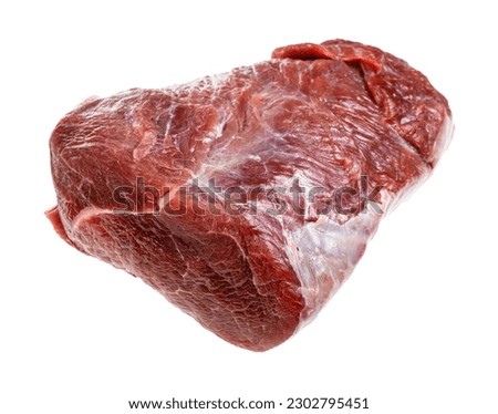 piece of boneless meat - beef shoulder clod isolated on white background