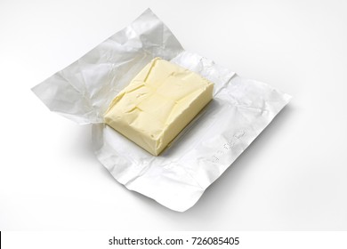 Piece Butter Isolated On White Background Stock Photo 726085405 ...