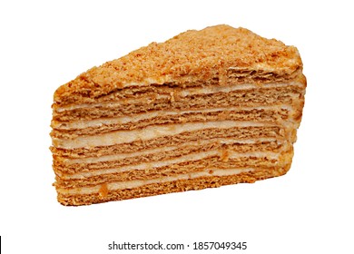 piece of cake, honey cake,  isolated