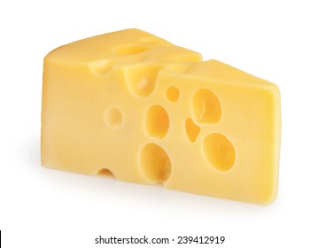 Piece Of Cheese Isolated