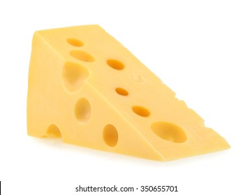 Piece Of Cheese Isolated