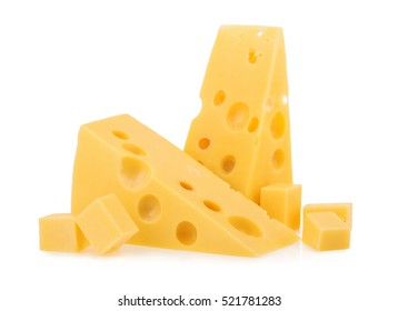 Piece Of Cheese Isolated