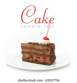 Piece of chocolate cake
