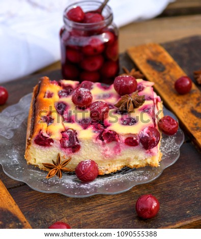 Similar – Foto Bild Kuchen mit Kirschen